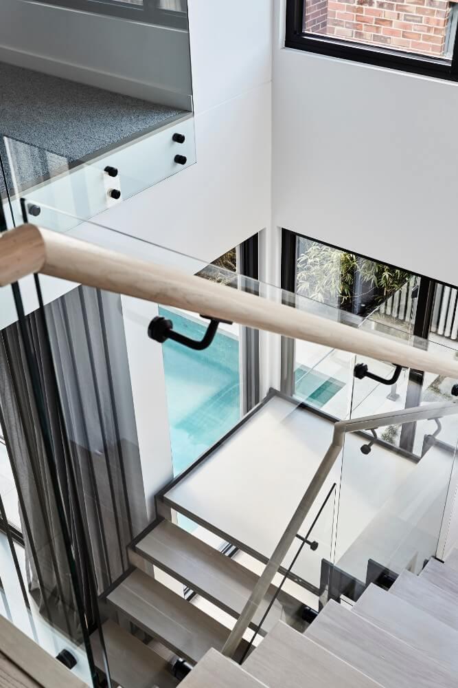 Staircase Void And Glass Balustrades Emphasis Open Feeling