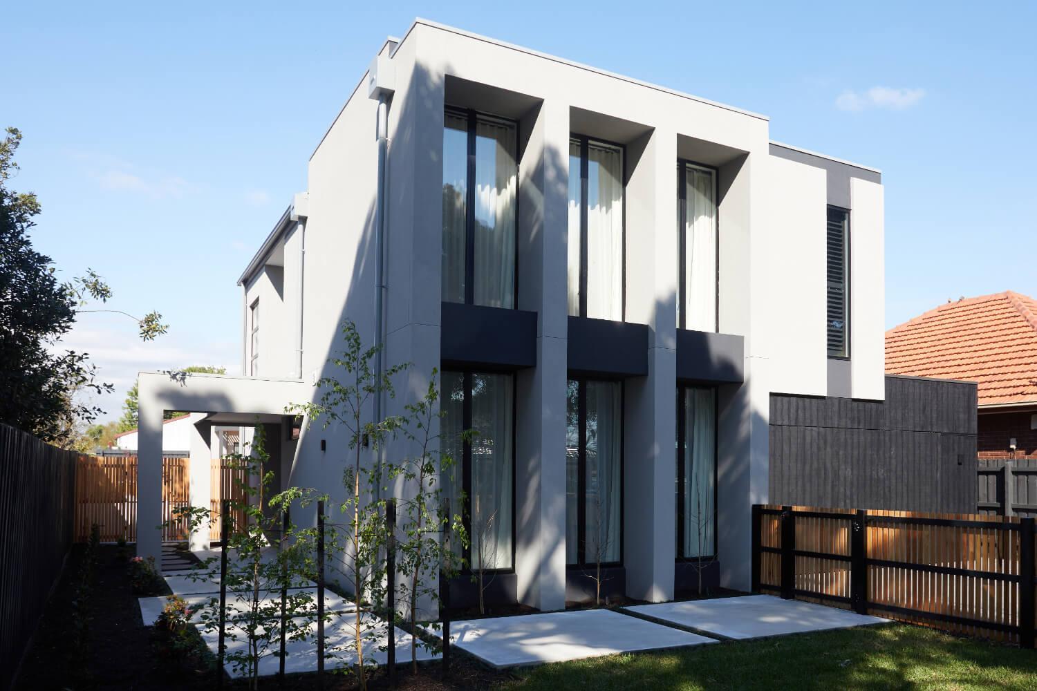 Hughesdale Home With Striking Contemporary Facade Utilising Large Windows