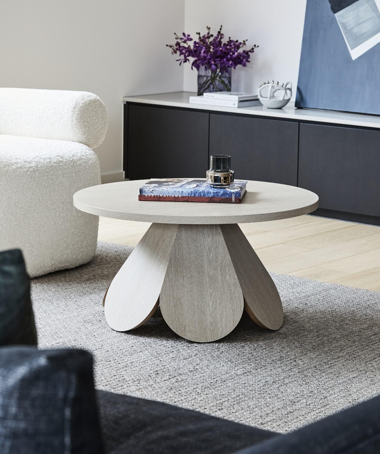 Light Wood Contemporary Coffee Table