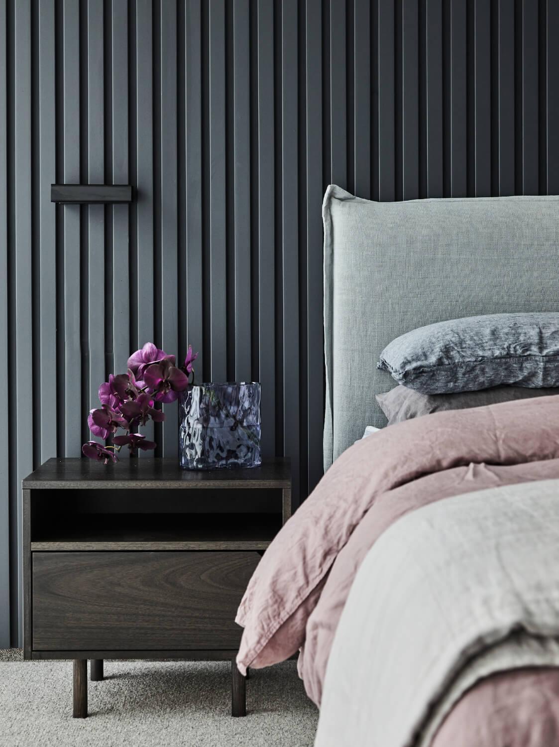 Black Cladding Feature Wall Complimented By Muted Styling