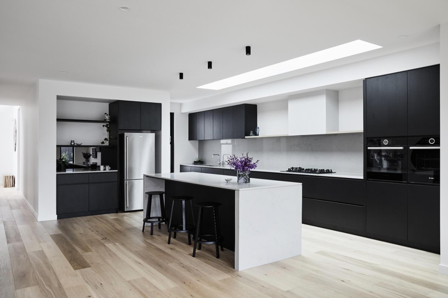 Classic Black And White Contemporary Kitchen Styling